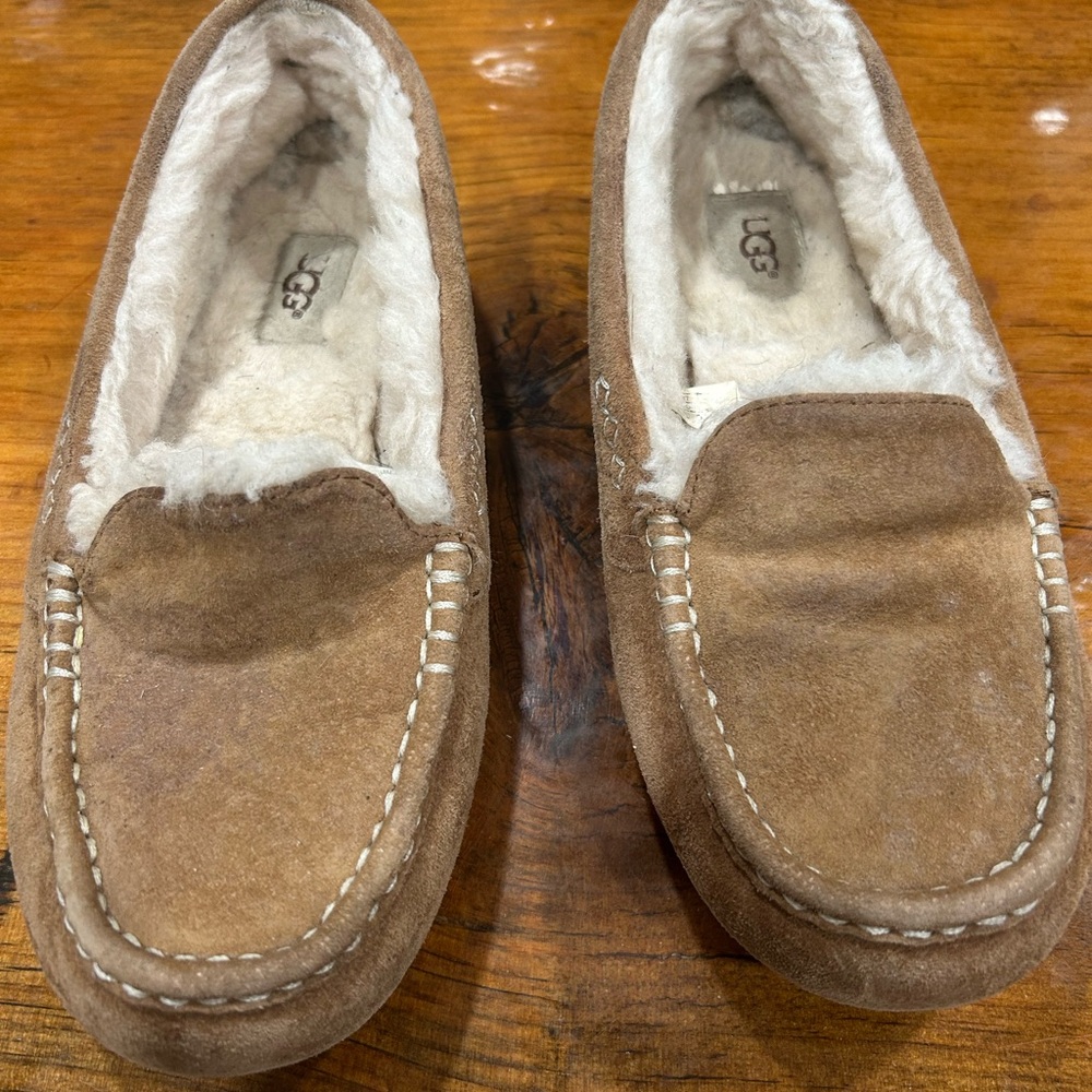 UGG Ansley Chestnut Suede Slippers